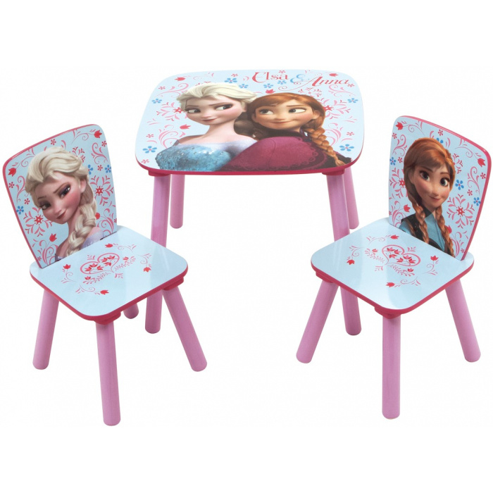  Dětský stůl s židlemi Frozen - fialovo-modrý