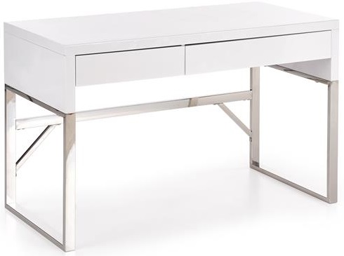 Psací stůl B32, bílý/chrom