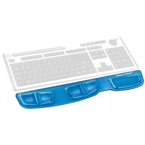 Opierka zápästia ku klávesnici Fellowes Health-V CRYSTAL gélová Microban modrá