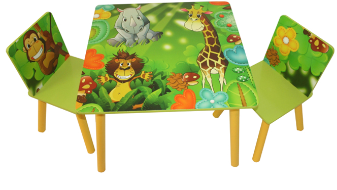 Dětský stůl s židlemi JUNGLE gallery main image