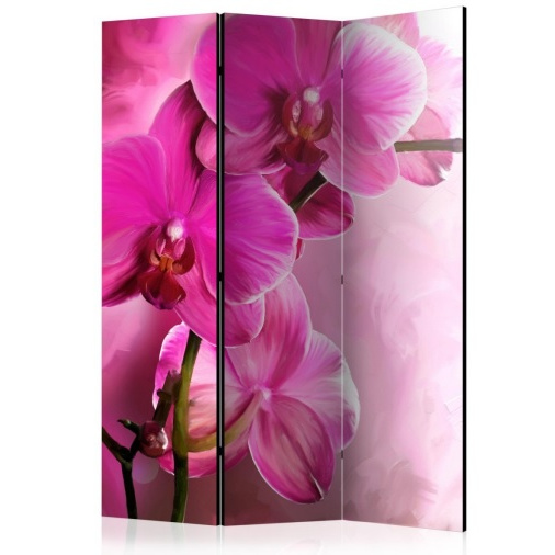 Paraván růžové orchideje 3 dílný