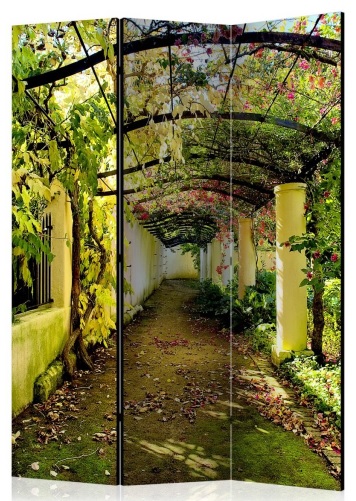 Paraván romantická zahrada 3 dílný