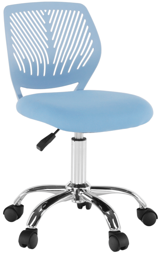 Studentská otočná židle, modrá/chrom, SELVA gallery main image