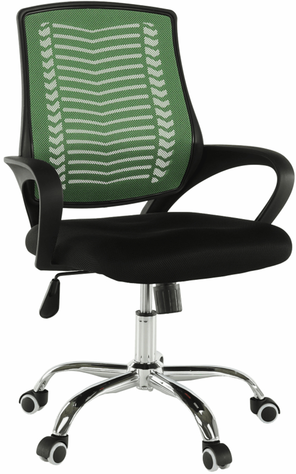 Kancelářská židle, zelená/černá/chrom, IMELA TYP 2