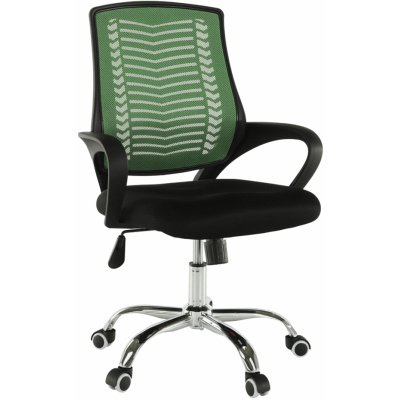 Kancelárská stolička, zelená/čierna/chrom, IMELA TYP 2