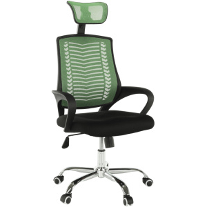Kancelářská židle, zelená/černá/chrom, IMELA TYP 1