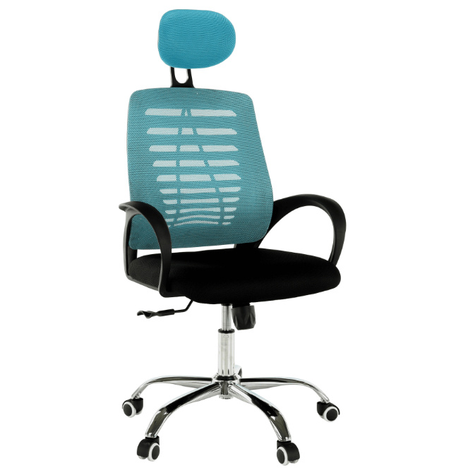 Kancelářská židle, modrá/černá, ELMAS