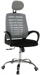 Kancelářská židle, šedá/černá, ELMAS gallery main image