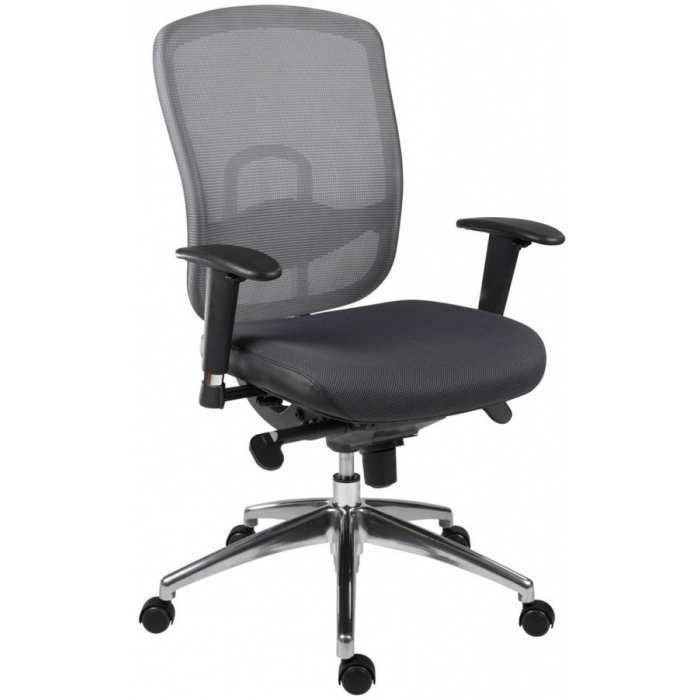 kancelářská židle OKLAHOMA šedá bez podhlavníku