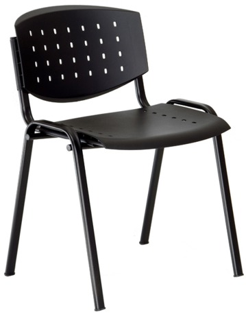 Levně ALBA konferenční plastová židle LAYER černá