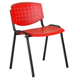 Levně ALBA konferenční plastová židle LAYER červená/černá