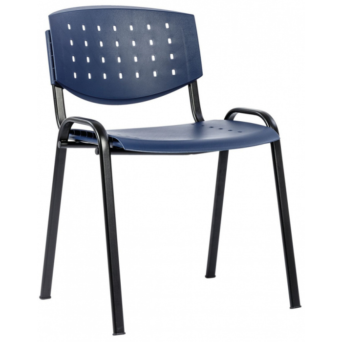 konferenční plastová židle LAYER modrá/černá