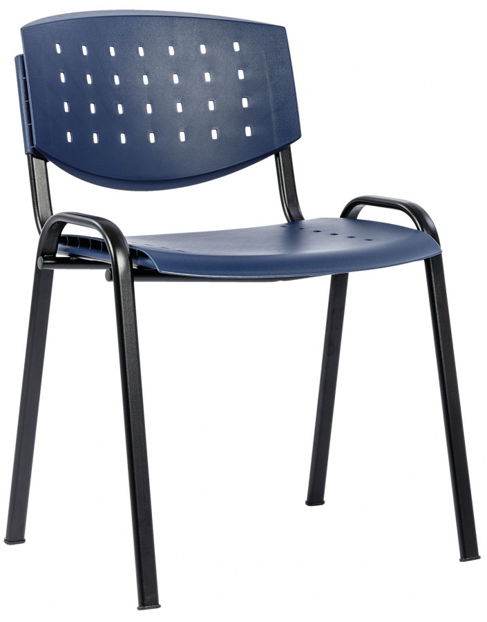 konferenční plastová židle LAYER modrá/černá