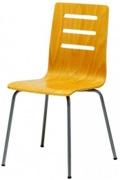 Jedálenská stolička TINA buk/chróm