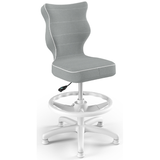 Dětská židle Petit White 4 HC+F s opěrným kruhem šedá