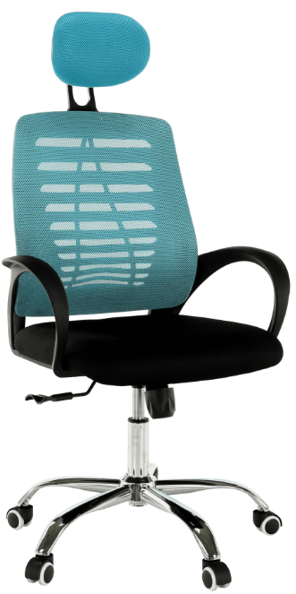 Kancelářská židle, modrá/černá, ELMAS č.AOJ1225S gallery main image