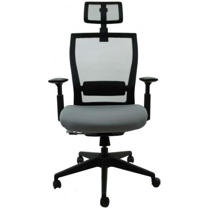 Kancelářská židle M5 černý plast, černo-šedá č.AOJ1226S