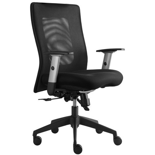 kancelářská židle LEXA bez podhlavníku černá č.ABR003S