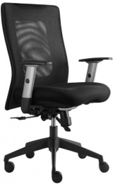 kancelárska stolička LEXA bez podhlavníka, farba čierna č.ABR003S