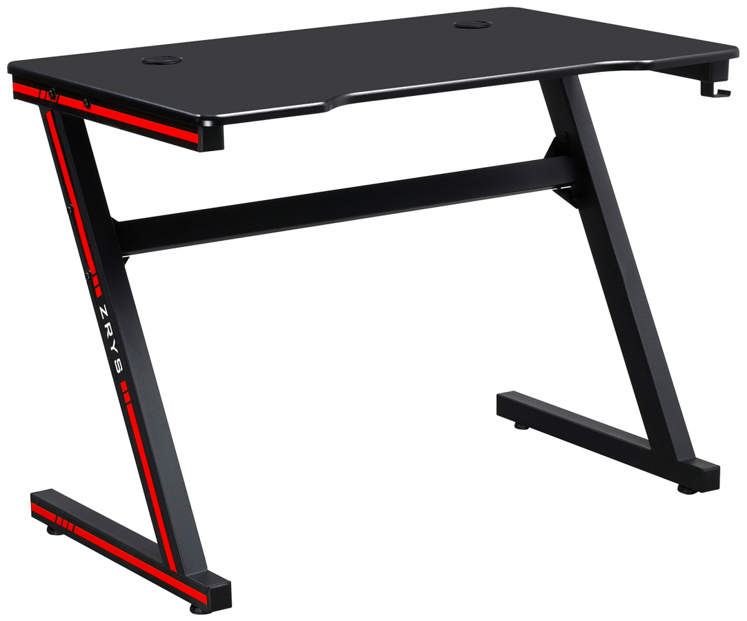 Herní stůl / počítačový stůl, černá/ červená, MACKENZIE 100 cm