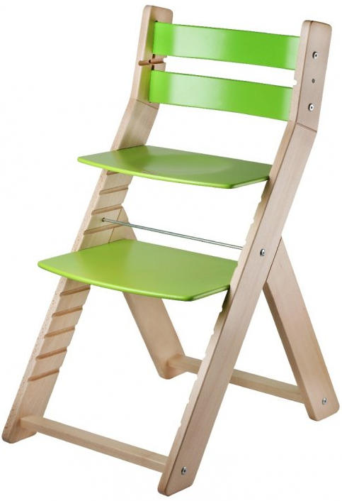 Levně WOOD PARTNER Rostoucí židle SANDY natur/ zelená