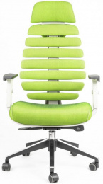 kancelárska stolička FISH BONES PDH šedý plast, zelená SH06, č.APR004 