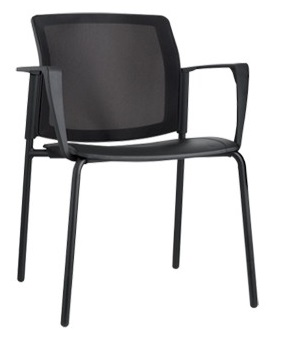 konferenční židle LOGOS síťovaná + čalouněný sedák
