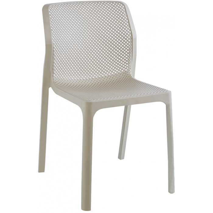 Stohovatelná židle LARKA, šedohnědá taupe / plast