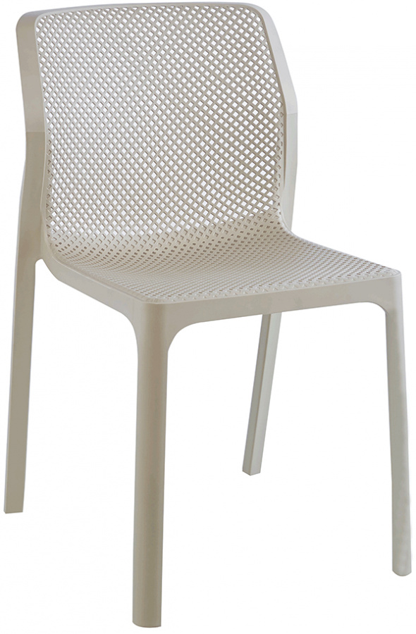 Stohovatelná židle LARKA, šedohnědá taupe / plast gallery main image