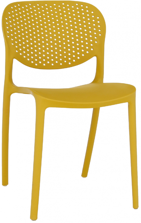 Levně TEMPO KONDELA Stohovatelná židle FEDRA NEW, žlutá