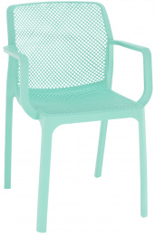 Stohovateľná stolička FRENIA, mentolová/ plast