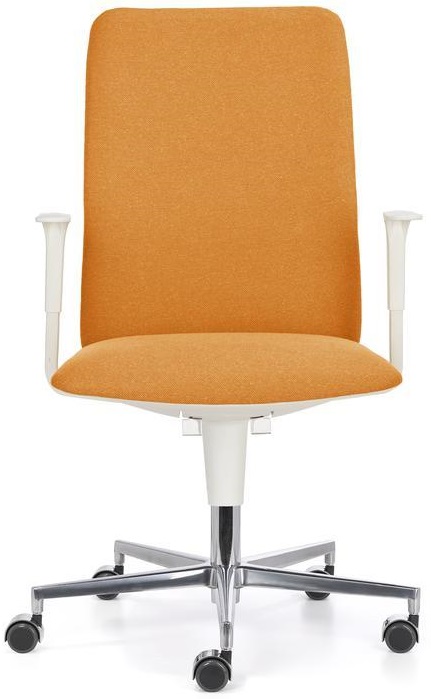 Levně EMAGRA Kancelářská židle FLAP/W, žlutá, kříž hliník