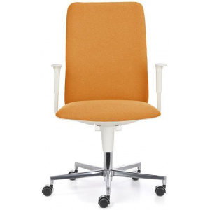Kancelárska stolička FLAP/W, žltá, kříž hliník