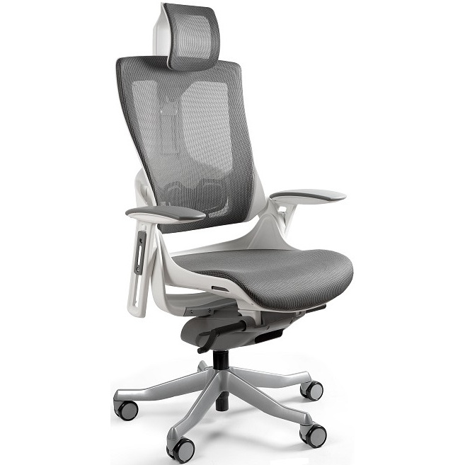 Kancelářská židle WAU 2, bílá, síťovina Charcoal