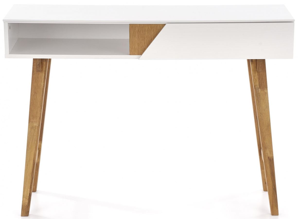 Konzolový stolek KN1, bílá/ přírodní gallery main image