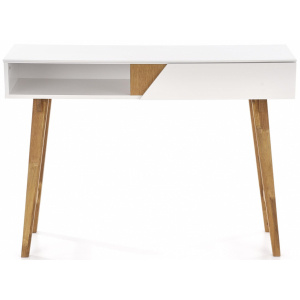Konzolový stolek KN1, bílá/ přírodní