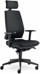 Kancelárska stolička STREAM 280-SYS, posuv sedáku, čierná skladová