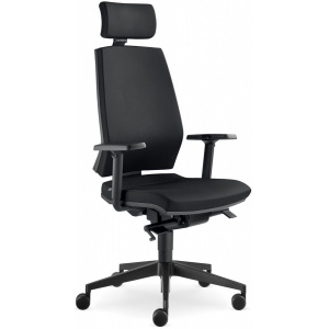 Kancelárska stolička STREAM 280-SYS, posuv sedáku, čierná skladová