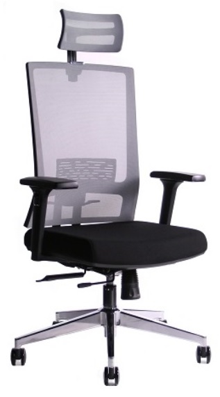 kancelářská židle TECTON šedo-černá