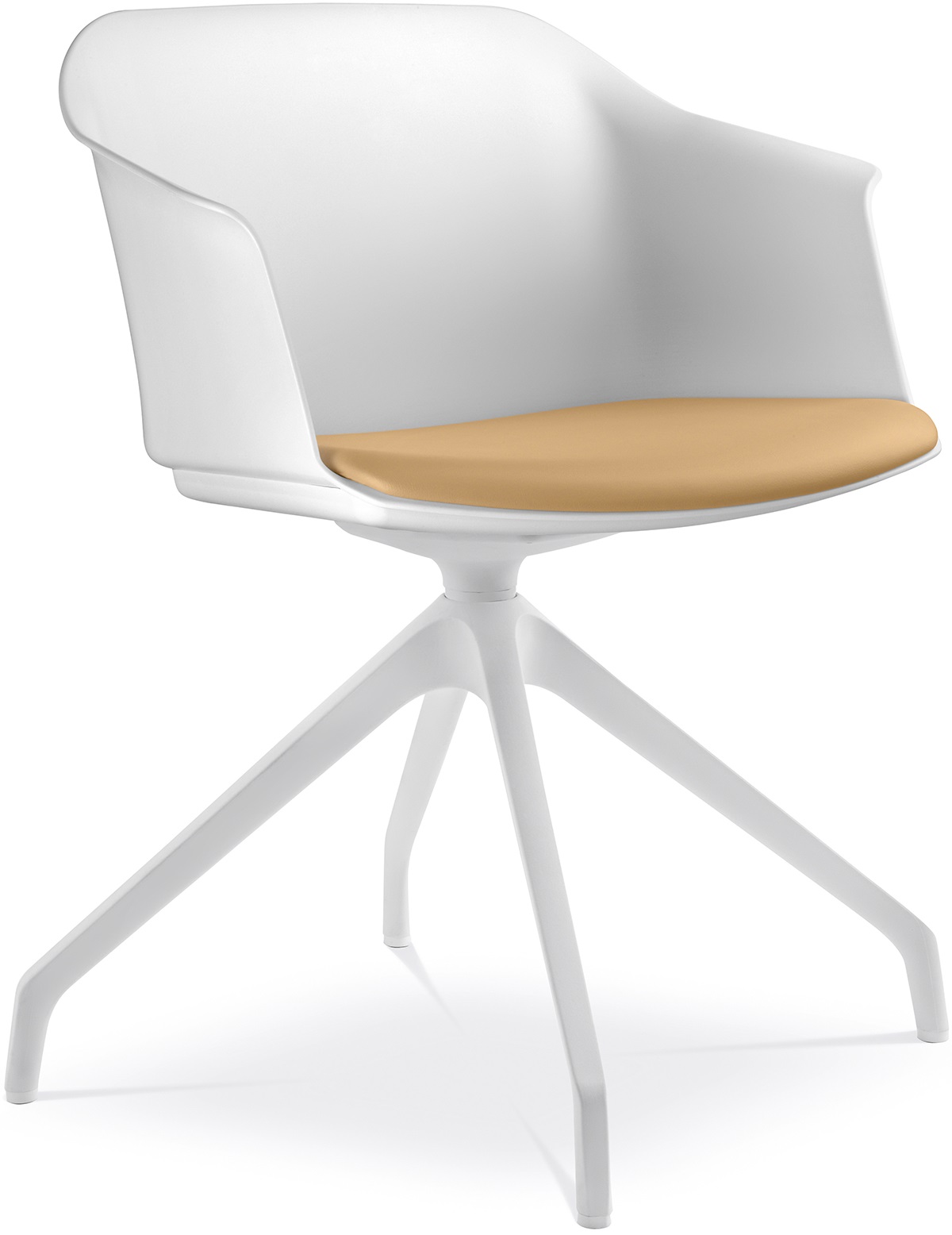 Levně LD SEATING Konferenční židle WAVE 030,F90-WH, bílý kříž