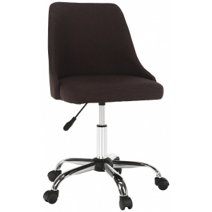 Kancelárska stolička, hnedá/chróm, EDIZ