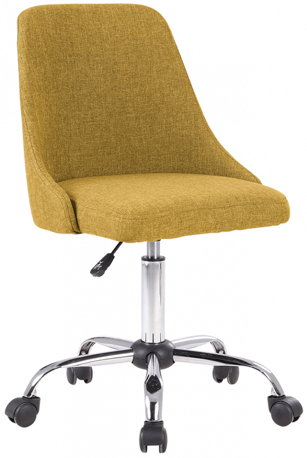 Kancelářská židle EDIZ žlutá/chrom