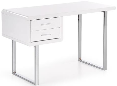 Psací stůl B30, bílý/chrom