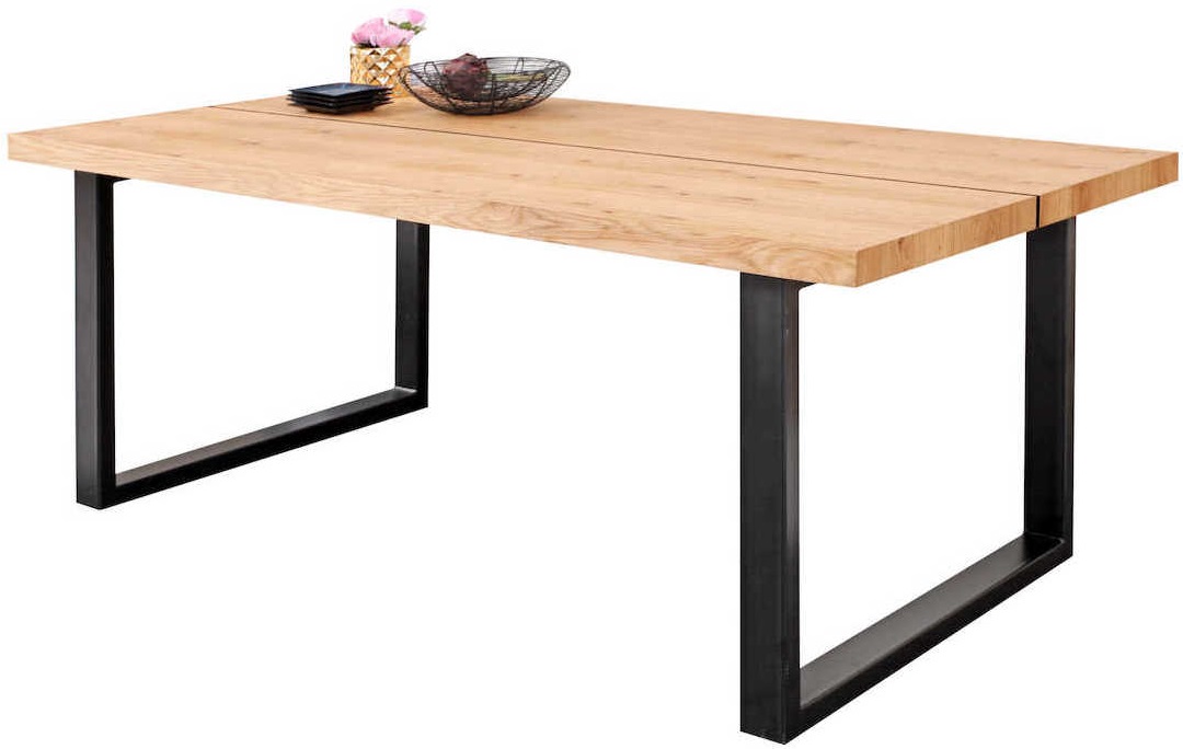 Levně MEBLE PYKA Jídelní stůl MATIN s dělenou deskou 90-160 cm