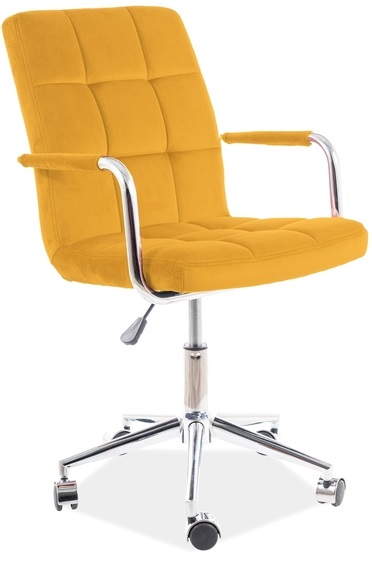 Levně SIGNAL dětská židle Q-022 VELVET žlutá