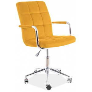 detska stolička Q-022 VELVET žltá