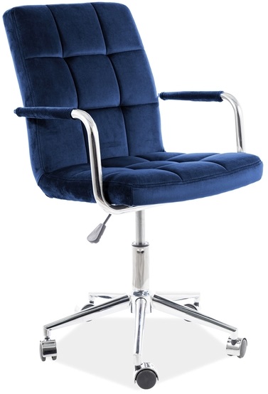 Levně SIGNAL dětská židle Q-022 VELVET tmavě modrá