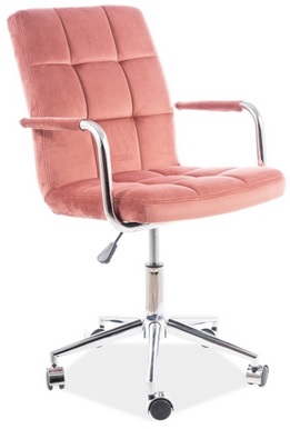 Levně SIGNAL dětská židle Q-022 VELVET růžová