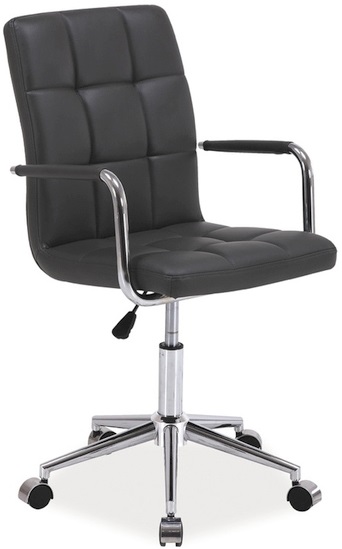 Levně SIGNAL dětská židle Q-022 ekokůže tmavě šedá