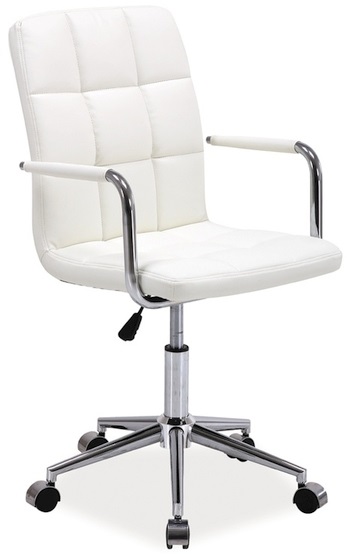Levně SIGNAL Dětská židle Q-022 ekokůže bílá